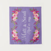 Tenture Mariage violet fond d'accueil Réception Photo Boot (Devant)