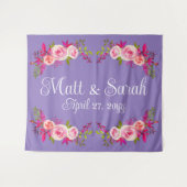 Tenture Mariage violet fond d'accueil Réception Photo Boot (Devant (Horizontal))