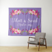 Tenture Mariage violet fond d'accueil Réception Photo Boot (En situation (horizontale))