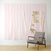 Tenture Mariée à être rose rayures Boho Chic Bridal arrièr (En situation (horizontale))