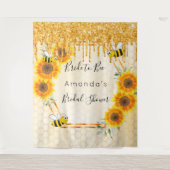 Tenture Mariée à la douche de future mariée paillettes tou (Devant)