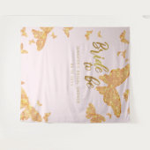 Tenture Mariée Be Boho Gold Butterfly rose Bridal fond (Devant (Horizontal))