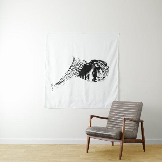 Tenture Mariée de mariage tribal (En situation (horizontale))