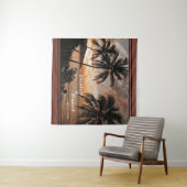 Tenture Mariée Marié Mariage Tropical Coucher de soleil pe (En situation (horizontale))