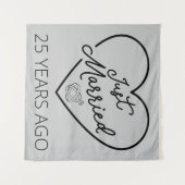 Tenture Mariés depuis 25 ans seulement III (Devant (Horizontal))