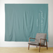 Tenture Mariés Turquoise Élégant (En situation (horizontale))