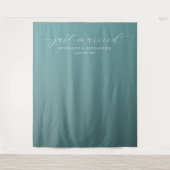 Tenture Mariés Turquoise Élégant (Devant)