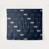 Tenture Marine Blue Trois Logo Horizontal Entreprise Conte (Devant (Horizontal))