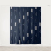 Tenture Marine Blue Trois Logo Horizontal Entreprise Conte (Devant)