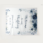 Tenture Marine Dusty Blue Eucalyptus Bienvenue À Notre Mar (Devant (Horizontal))