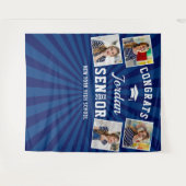 Tenture Marine moderne Bleu Graduation 4 Photo Booth Backd (Devant (Horizontal))