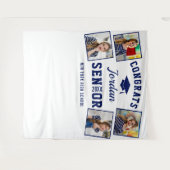 Tenture Marine moderne Bleu Graduation 4 Photo Booth Backd (Devant (Horizontal))