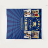 Tenture Marine moderne Bleu Graduation 4 Photo Booth Backd (Devant (Horizontal))