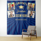 Tenture Marine moderne Bleu Graduation 4 Photo Booth Backd (En situation)