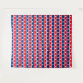Tenture Marine Red & White Stars U.S.A. Tapestry Backdrop (Devant (Horizontal))