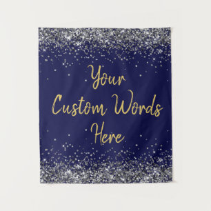 Tenture Marine Silver Gold Anniversaire de fête Photo Boot