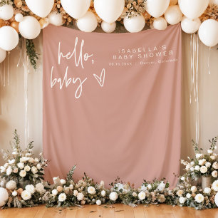 Tenture MARLO Bohème Rose Tendre Baby Shower