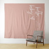 Tenture MARLO Bohemian Blush Rose Hello Baby shower (En situation (horizontale))