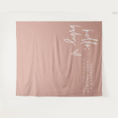 Tenture MARLO Bohemian Blush Rose Hello Baby shower (Devant (Horizontal))