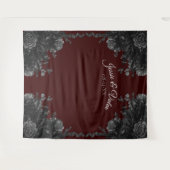 Tenture Maroon Black Grey Rose Mariage gothique (Devant (Horizontal))