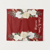 Tenture Maroon Greenery Mariage Prop Photo Booth fond (Devant (Horizontal))