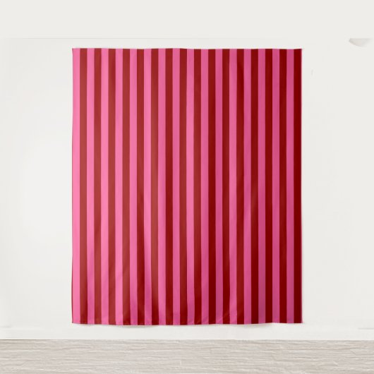 Tenture Maroon Red Pink Stripes Design  (Devant)