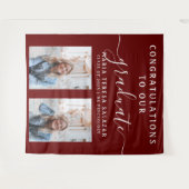 Tenture Maroon Script Calligraphy Deux Photo Remise des di (Devant (Horizontal))