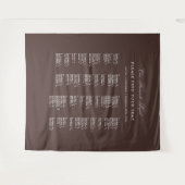 Tenture Marron Plan de table de mariage Alphabet Tissu (Devant (Horizontal))