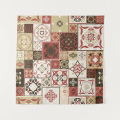 Tenture Marsala Marsala Marsala Motif en Carrelage (Devant (Horizontal))