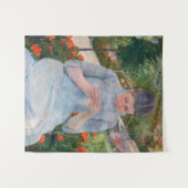Tenture Mary Cassatt - Fille couture dans un jardin (Devant (Horizontal))
