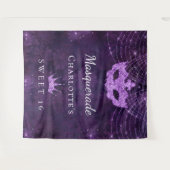 Tenture Mascarade violet parties scintillant poussière Dou (Devant (Horizontal))