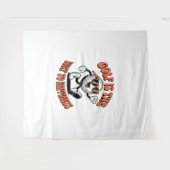 Tenture Mascotte de balle de golf joyeuse (Devant (Horizontal))