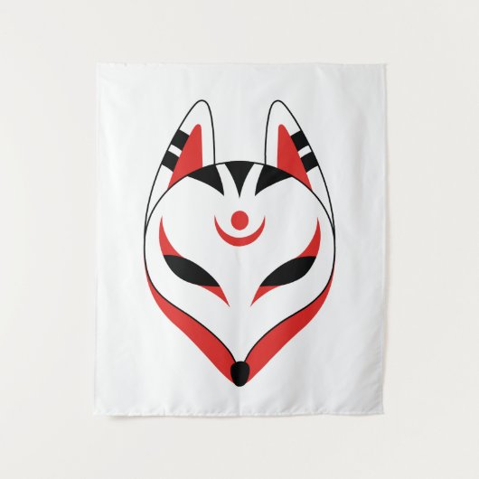 Tenture Masque japonais Kitsune Fox (Devant)