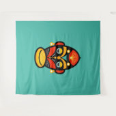 Tenture Masque Rasta africain (Devant (Horizontal))