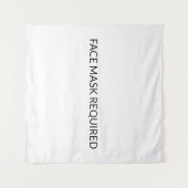 Tenture Masque visage Requis noir et blanc simple (Devant (Horizontal))