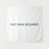 Tenture Masque visage Requis noir et blanc simple (Devant)