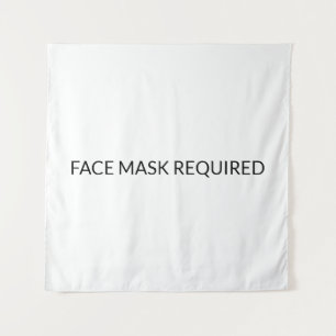 Tenture Masque visage Requis noir et blanc simple
