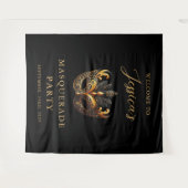 Tenture Masquerade Black Gold Bienvenue (Devant (Horizontal))