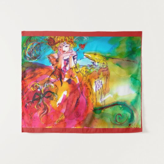 Tenture Masques de carnaval vénitien MIRANDOLINA (Devant (Horizontal))