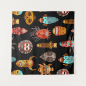 Tenture Masques tribaux africains (Devant (Horizontal))