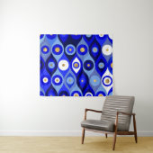 Tenture Mati Mataki grecque - Matiasma Evil Eye blues (En situation (horizontale))