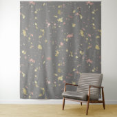 Tenture Matte Gold et Rose Gold Flakes gris foncé chaud (En situation)