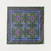 Tenture Matthew Digby Wyatt Textile Design en bleu vert (Devant)