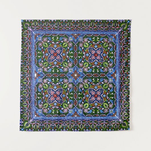 Tenture Matthew Digby Wyatt Textile Design en bleu vert (Devant)