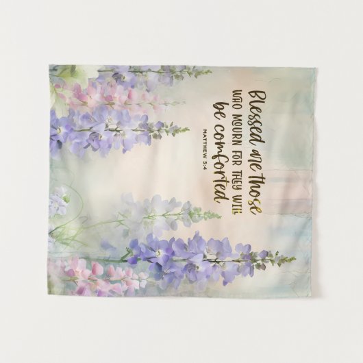 Tenture Matthieu 5:4 Heureux sont ceux qui Mourn Bible (Devant (Horizontal))