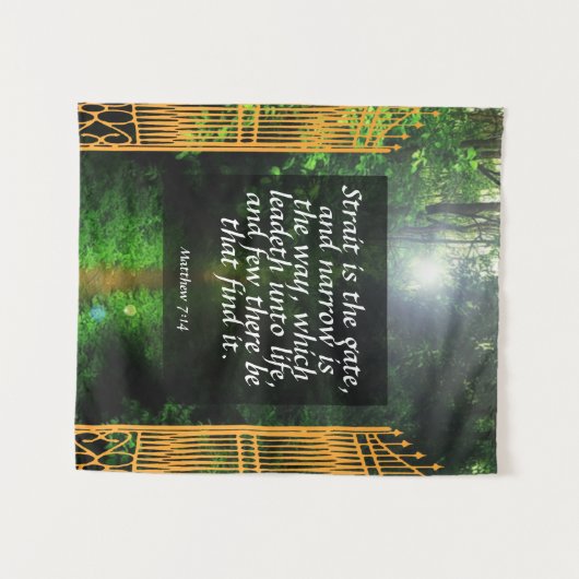 Tenture Matthieu 7:14 (Devant (Horizontal))