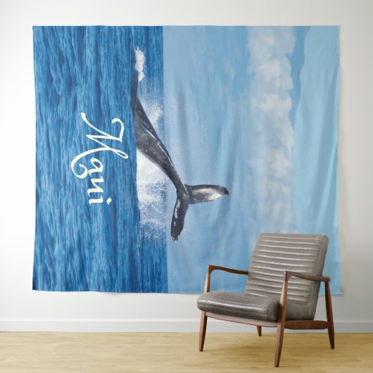 Tenture Maui Hawaii Océan Queue de Baleine (En situation (horizontale))