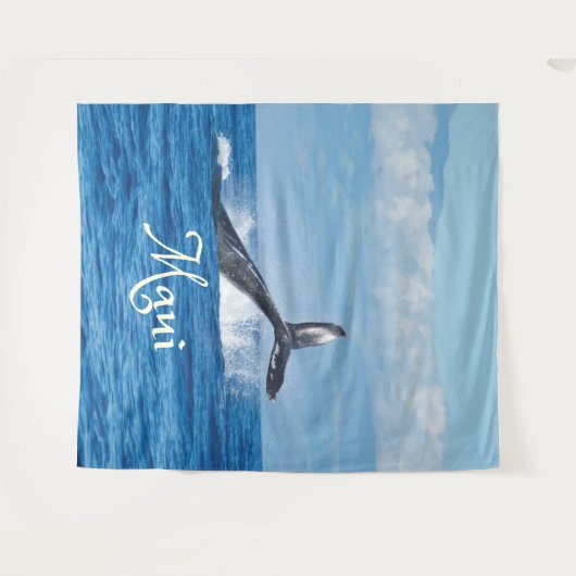 Tenture Maui Hawaii Ocean Whale Tail (Devant (Horizontal))
