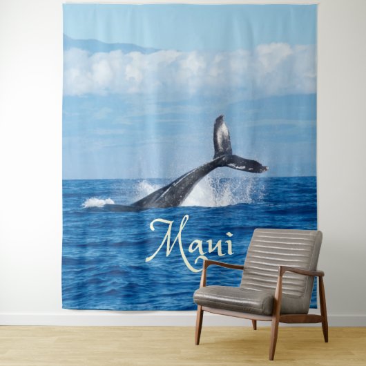 Tenture Maui Hawaii Ocean Whale Tail (En situation)