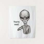 Tenture Mauvais Alien, Tu es le prochain ! (Devant)